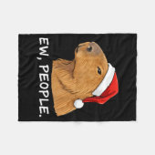 Capybara Ew People Christmas Funny Sarcastic Humor Fleecedecke (Vorderseite (Horizontal))