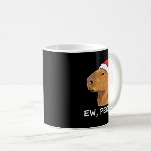 Capybara Ew People Christmas Funny Sarcastic Humor Kaffeetasse (VorderseiteRechts)