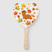 Capybara Fall Fan | Herbstgeartetes Tierdesign Fächer (Rückseite)