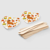 Capybara Fall Fan | Herbstgeartetes Tierdesign Fächer (Non-assembled)