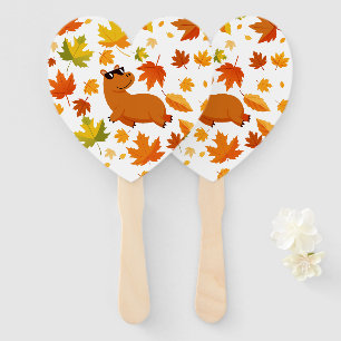 Capybara Fall Fan Herbstgeartetes Tierdesign Fächer
