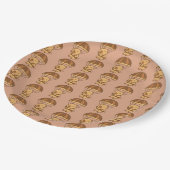 Capybara Fallschirmpapier Platte - tierisches Part Pappteller (Schrägansicht)