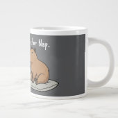 Capybara Fatigué Humour I'd Rather Nap et Horloge  Jumbo-Tasse (Rechts)