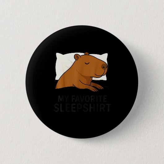 Capybara Favorite Sleepshirt Sleeng Pajamas Boys G Button (Vorderseite)
