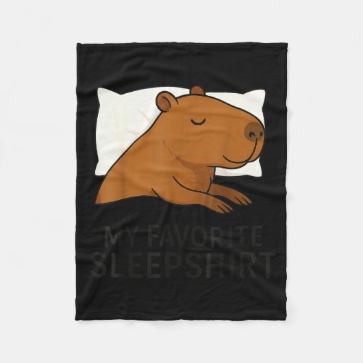 Capybara Favorite Sleepshirt Sleeng Pajamas Boys G Fleecedecke (Vorderseite)