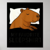 Capybara Favorite Sleepshirt Sleeng Pajamas Boys G Poster (Vorne)