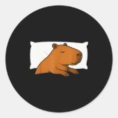 Capybara Favorite Sleepshirt Sleeng Pajamas Boys G Runder Aufkleber (Vorderseite)
