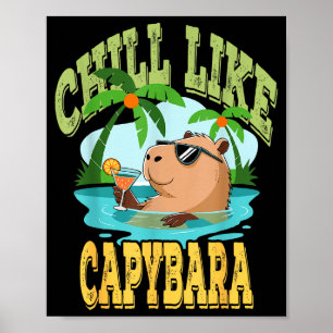Capybara-Feiertage - Lustiges Zen-Nagetier-Zitat-G Poster