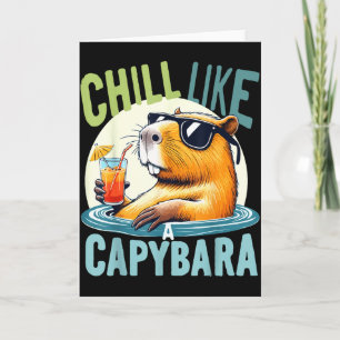 Capybara-Feiertage - Lustiges Zitat Geschenk Zen M Karte
