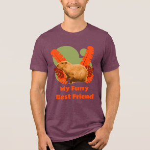 Capybara Fell Freund Tropisches Tier Tri-Blend Shirt