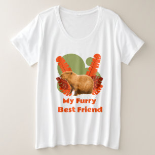 Capybara Fellower Freund Tropisches Tier Große Größe T-Shirt