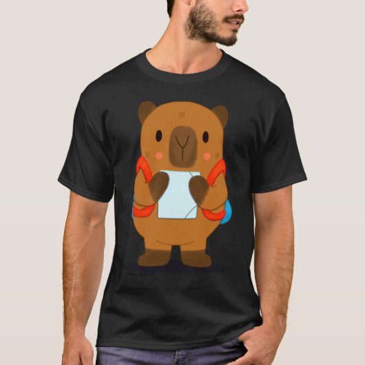 Capybara Fertig Für Die Schule T-Shirt (Vorderseite)