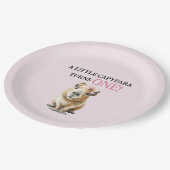 Capybara First Birthday Pappteller (Schrägansicht)