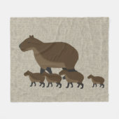 Capybara Fleece Blanket (Vorderseite (Horizontal))