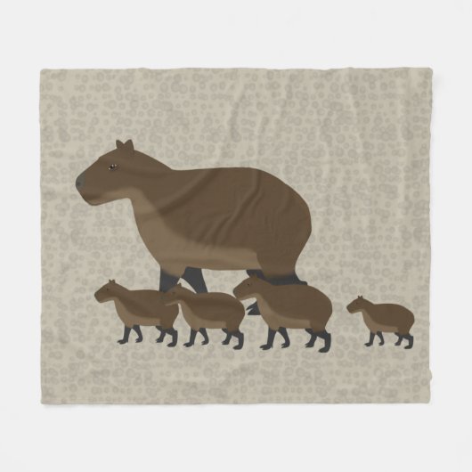 Capybara Fleece Blanket (Vorderseite (Horizontal))