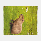 Capybara Fleecedecke (Vorderseite (Horizontal))