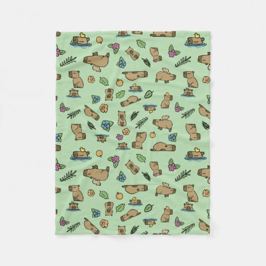 Capybara Fleecedecke (Vorderseite)