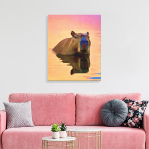 Capybara Friedlich Leinwanddruck