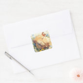 Capybara Friedliches Nickerchen Quadratischer Aufkleber (Umschlag)