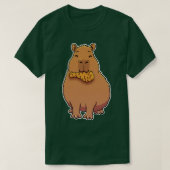 Capybara frisst Hühnchen T-Shirt (Design vorne)