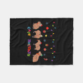 Capybara Frohe Weihnachten Capybaras Lover Funny C Fleecedecke (Vorderseite (Horizontal))