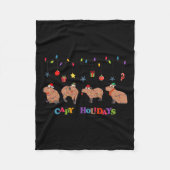 Capybara Frohe Weihnachten Capybaras Lover Funny C Fleecedecke (Vorderseite)