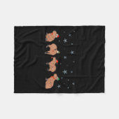 Capybara Frohe Weihnachten Capybaras Lover Funny C Fleecedecke (Vorderseite (Horizontal))