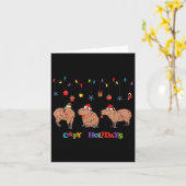 Capybara Frohe Weihnachten Karte (Gelbe Blume)