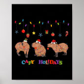 Capybara Frohe Weihnachten Poster (Vorne)