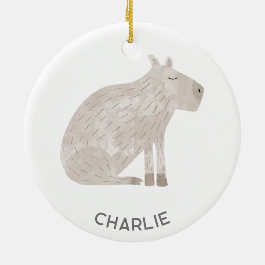 Capybara Fun Personalisiert Keramik Ornament (Hinten)