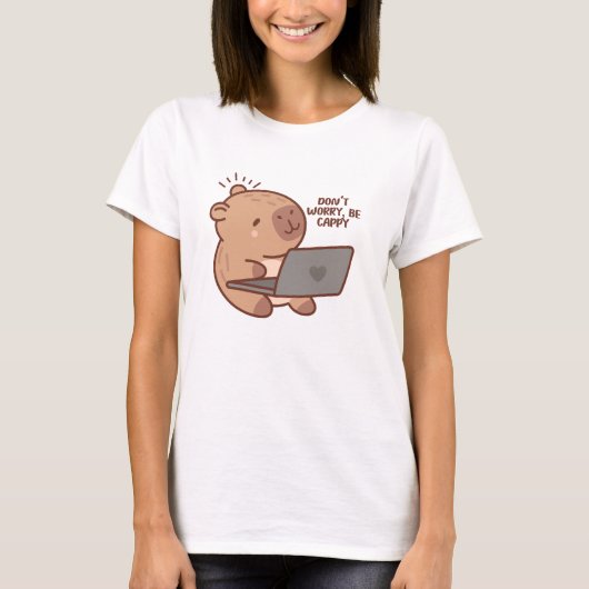 Capybara Funny Animal T-Shirt (Vorderseite)