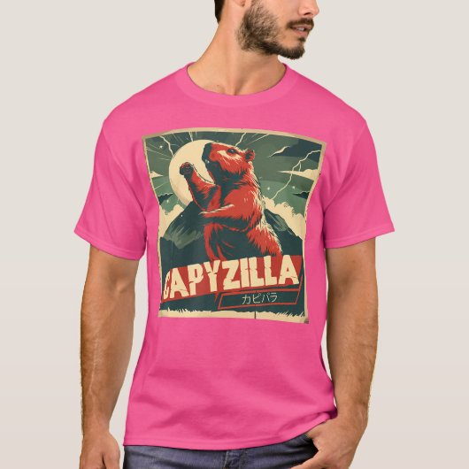 Capybara Funny Capybara Rodent Capyzilla Funny T-Shirt (Vorderseite)