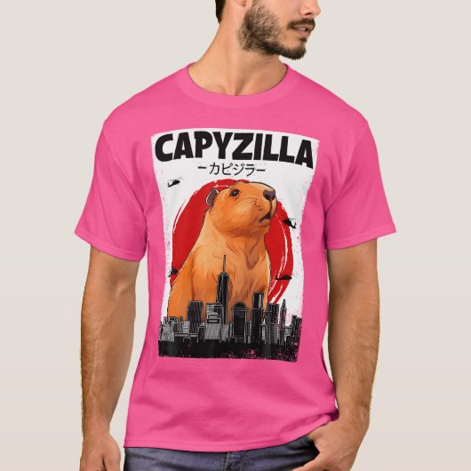 Capybara Funny Capybara Rodent Capyzilla Funny T-Shirt (Vorderseite)