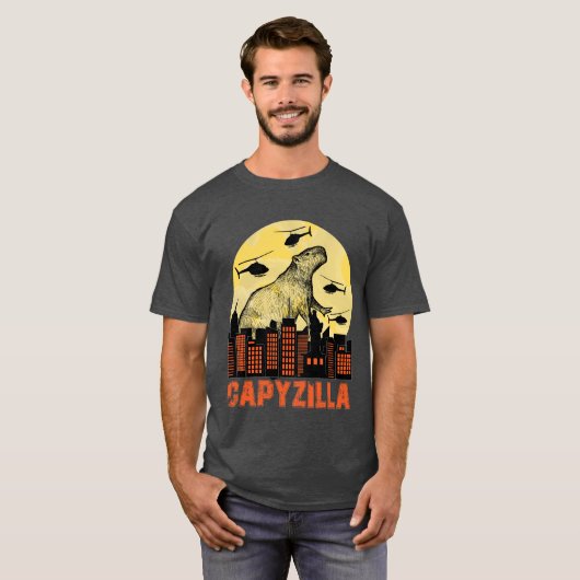Capybara Funny Capybara Rodent Capyzilla Funny T-Shirt (Vorne ganz)