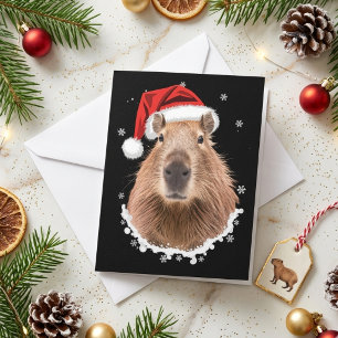 Capybara Funny Christmas Feiertagskarte