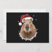Capybara Funny Christmas Feiertagskarte (Vorderseite)