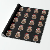 Capybara Funny Christmas Geschenkpapier (Ungerollt)