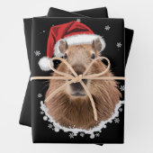 Capybara Funny Christmas Geschenkpapier Set (Beispiel)
