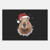 Capybara Funny Christmas Geschenkpapier Set (Vorderseite)