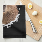 Capybara Funny Christmas Geschirrtuch (Viertel Falte)