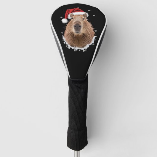 Capybara Funny Christmas Golf Headcover (Vorderseite)