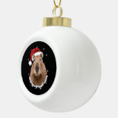 Capybara Funny Christmas Keramik Kugel-Ornament (Rechts)
