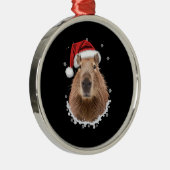Capybara Funny Christmas Ornament Aus Metall (Rechts)