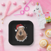 Capybara Funny Christmas Pappteller (Party)