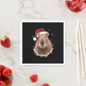 Capybara Funny Christmas Serviette (Beispiel)