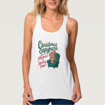 Capybara Funny Christmas Tank Top