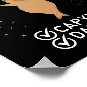 Capybara Funny Dance Lover Capybara Grafischer Tan Poster (Ecke)