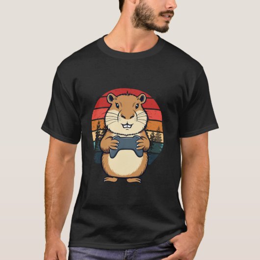 Capybara Funny Retro Videospiele für Kinder Männer T-Shirt (Vorderseite)