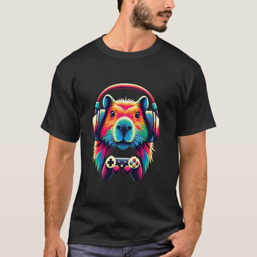 Capybara Funny Video Games Capybara Videospiele Lo T-Shirt (Vorderseite)