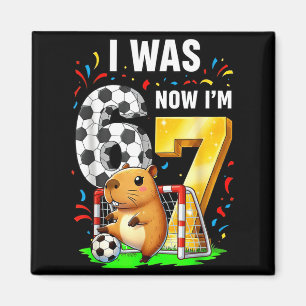 Capybara Fußball Geburtstag Ich war 6 jetzt bin ic Magnet
